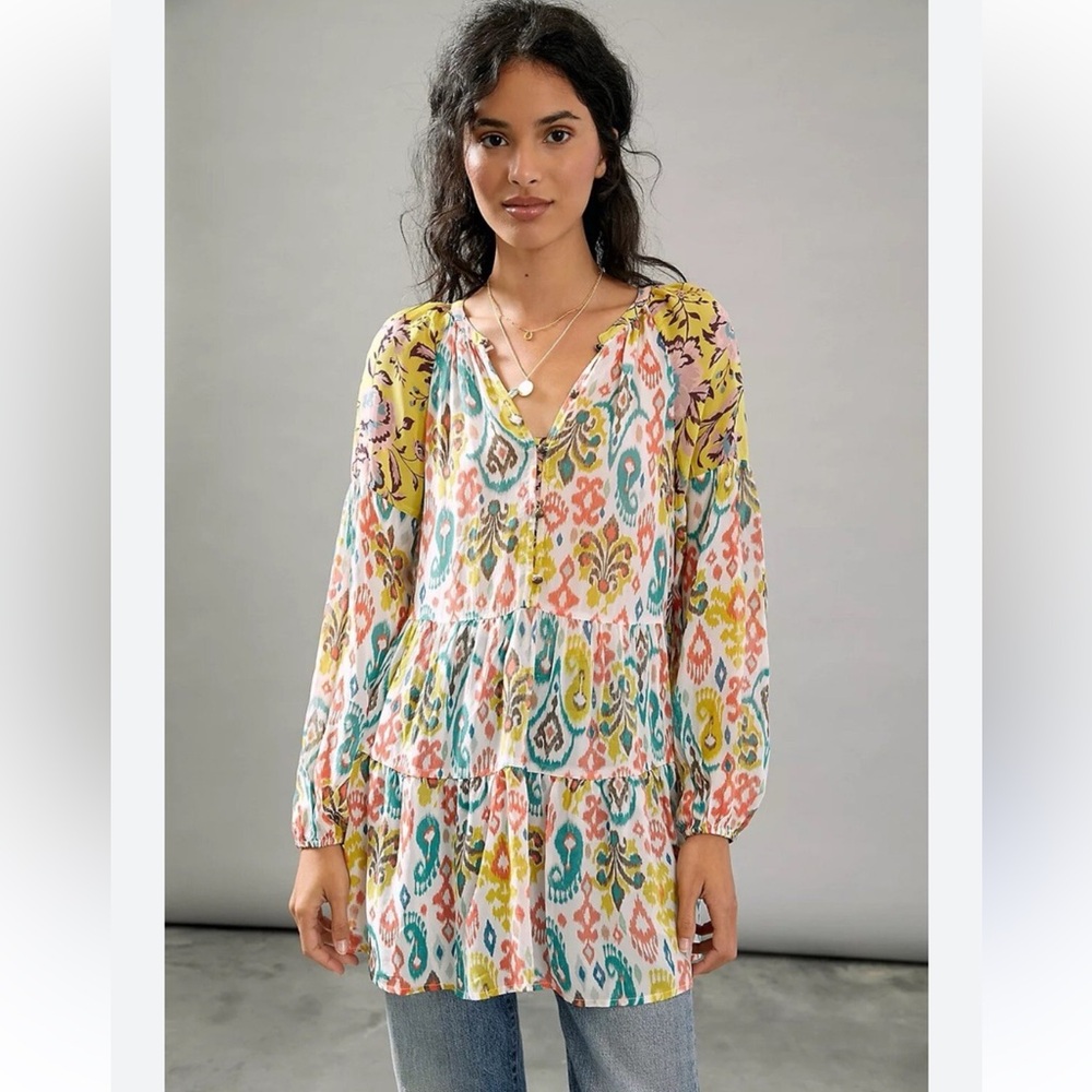 Anthropologie Maureen Babydoll Tunic Top
